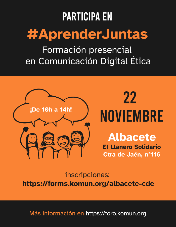 Cartel #AprenderJuntas CDE Albacete